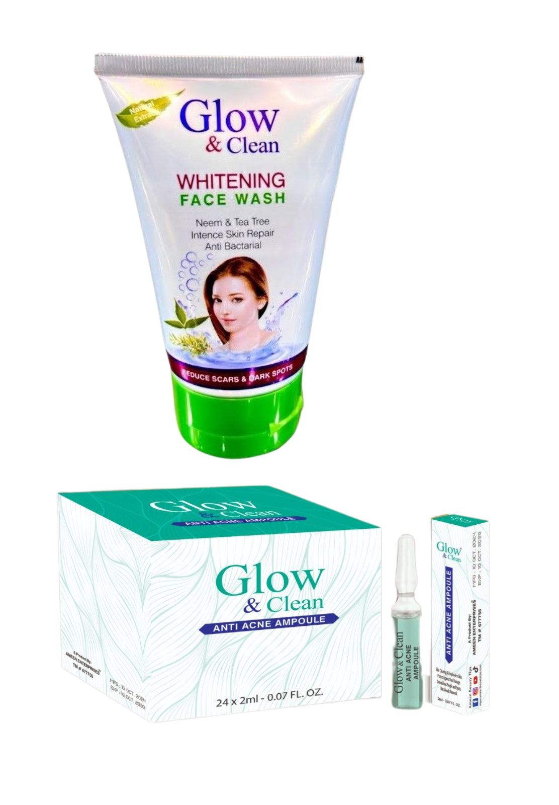 Glow & Clean Anti-Acne Ampoule + Face Wash